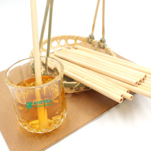 Pajitas de bambú de alta calidad con cepillo limpio para bebida caliente